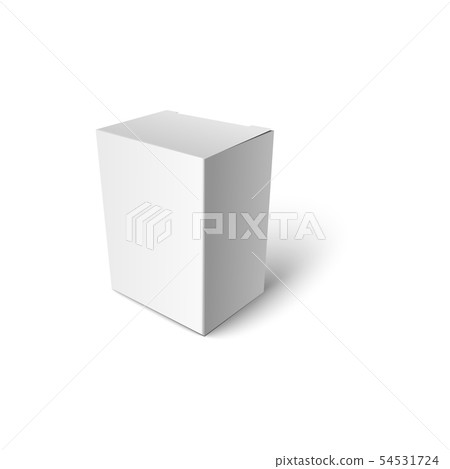 Blank box or package 3d realistic vector illustration mockup for branding isolated. Blank box or package 3d realistic vector illustration mockup for branding isolated. 54531724