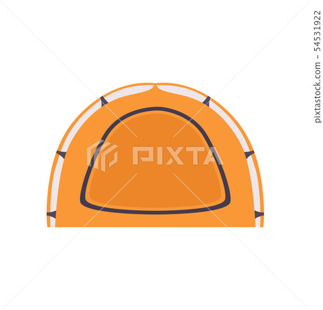 Orange Camping Tourist Tent, Summer Rest Design Element Vector Illustration Orange Camping Tourist Tent, Summer Rest Design Element Vector Illustration 54531922
