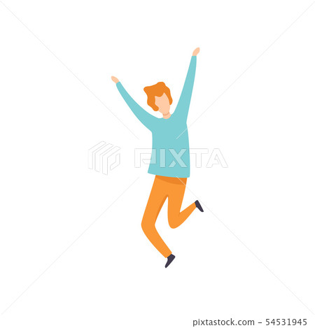 Young Man Dancing, Relaxing, Partying at Open Air Festival, Outdoor Summer Concert Vector Young Man Dancing, Relaxing, Partying at Open Air Festival, Outdoor Summer Concert Vector 54531945
