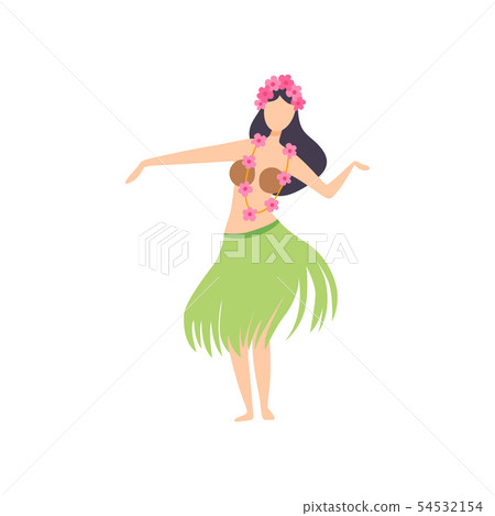 Polynesian young men in grass skirts wit, Stock Video