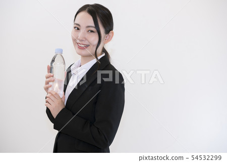 Water plastic bottle woman suit business 54532299