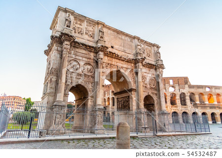 Arch of Constantine near Colosseum in Rome, Italy 54532487