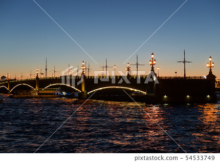 Trinity bridge at night. 54533749