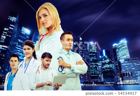 Medical and healthcare doctor people group. 54534917