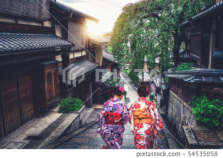Traveler in Higashiyama District, Kyoto, Japan Traveler in Higashiyama District, Kyoto, Japan 54535058