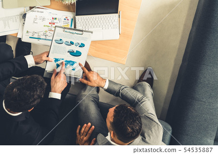 Businessmen are in business meeting in office. Businessmen are in business meeting in office. 54535887