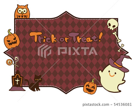 Flappy hand drawn halloween frame 54536081