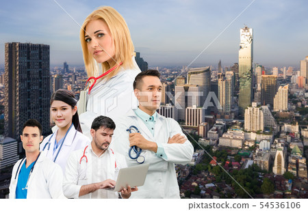 Medical and healthcare doctor people group. 54536106