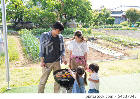 家庭,餐,燒烤,夏天 家庭,餐,燒烤,夏天 54537345