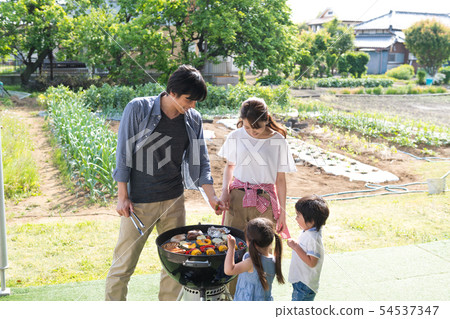 家庭,餐,燒烤,夏天 家庭,餐,燒烤,夏天 54537347