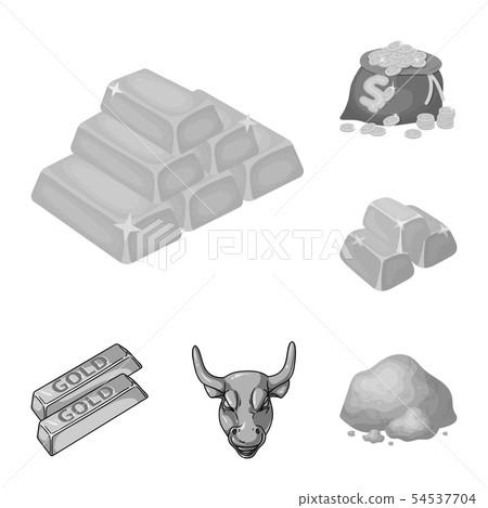 Vector design of gold and ingot logo. Set of gold and economics stock vector illustration. Vector design of gold and ingot logo. Set of gold and economics stock vector illustration. 54537704