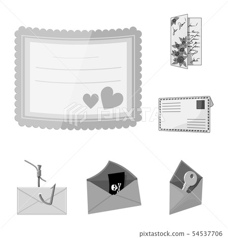 Isolated object of card and christmas logo. Set of card and background vector icon for stock. 54537706