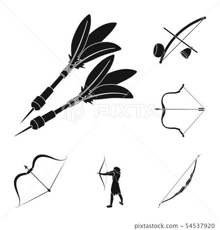Isolated object of hand and tribal symbol. Collection of hand and nature stock vector illustration. 54537920