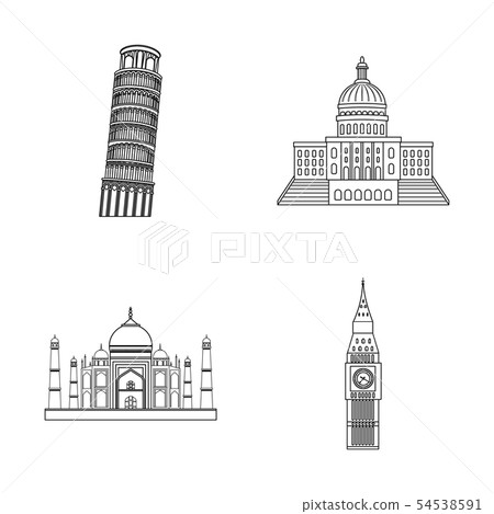 Vector illustration of building and city sign. Set of building and business vector icon for stock. Vector illustration of building and city sign. Set of building and business vector icon for stock. 54538591