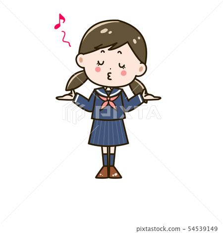 重新打開姿勢例證的女孩 54539149