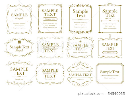 Elegant frame template set Elegant frame template set 54540035