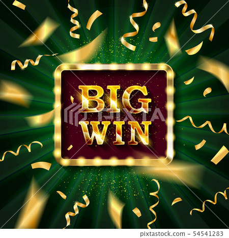 Big win banner illuminated Big win banner illuminated 54541283