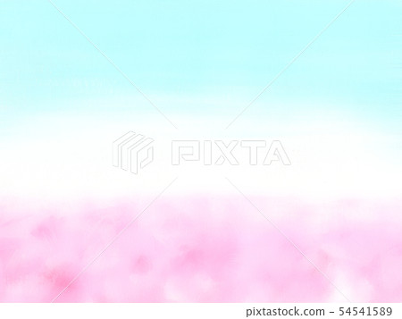 背景藍天和桃紅色水平象波斯菊領域 54541589