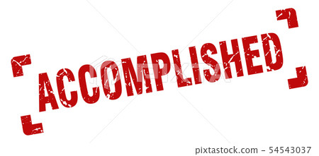 accomplished stamp. accomplished square grunge 54543037