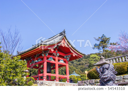 Beautiful bell tower inside Kiyomizu-dera temple. Beautiful bell tower inside Kiyomizu-dera temple. 54543310