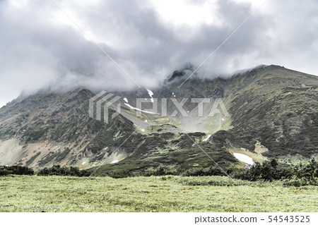 landscape with green plains on Kamchatka peninsula, Russia. 54543525