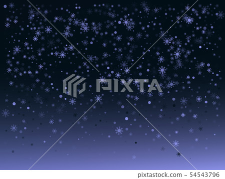 Winter blue background with snowflakes. Vector 54543796