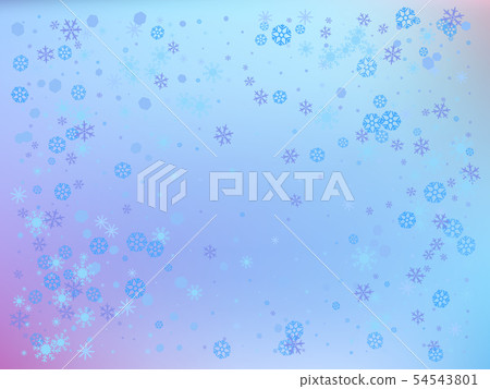 Winter blue background with snowflakes. Vector 54543801