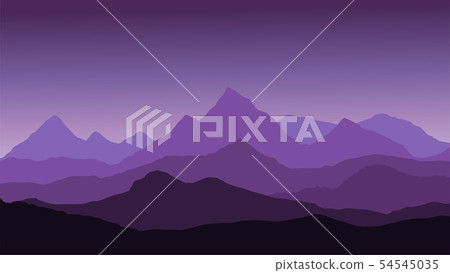 panoramic view of the mountain landscape with fog panoramic view of the mountain landscape with fog 54545035