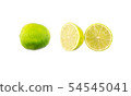 Sliced lime isolated 54545041
