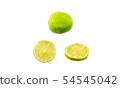 Sliced lime isolated 54545042