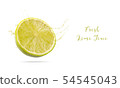 Sliced lime isolated 54545043