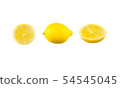 Sliced lemon isolated 54545045