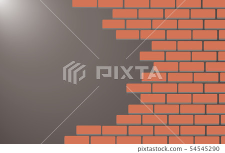Wall of bricks and space background Wall of bricks and space background 54545290