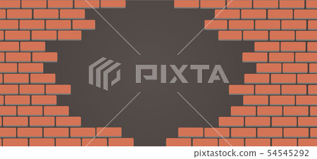 Wall of bricks and space background Wall of bricks and space background 54545292
