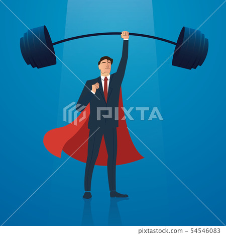 successful businessman weight lifting successful businessman weight lifting 54546083