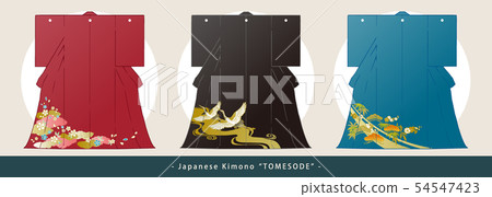 Tosode矢量插圖集(Kurodo袖子,Toru袖子) Tosode矢量插圖集(Kurodo袖子,Toru袖子) 54547423