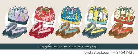 Geta -drawtring傳染媒介例證集合 54547425