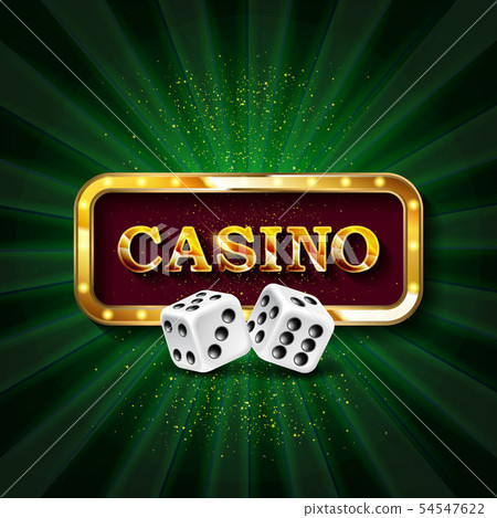 Casino dice banner signboard Casino dice banner signboard 54547622