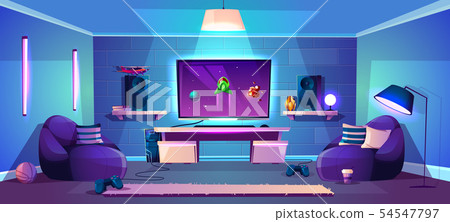 game room illustration, modern esports concept game room illustration, modern esports concept 54547797