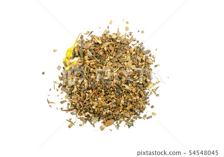 Close-up view of a stack of Honeybush tea leaves Close-up view of a stack of Honeybush tea leaves 54548045
