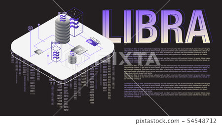 Facebook's Libra cryptocurrency concept design Facebook's Libra cryptocurrency concept design 54548712