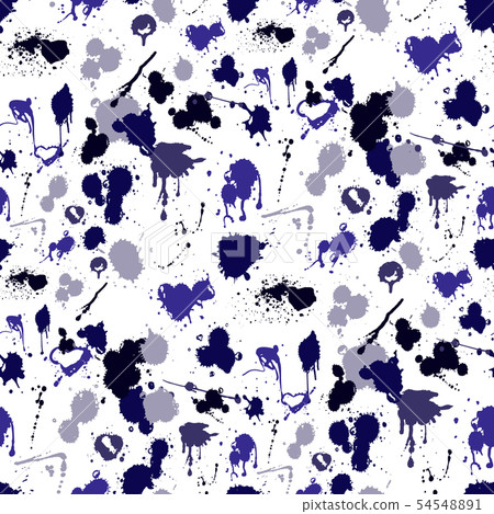 Blood splat splash spot ink stain blot patch liquid seamless pattern background vector illustration Blood splat splash spot ink stain blot patch liquid seamless pattern background vector illustration 54548891