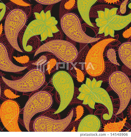 Classic Native Paisleys Seamless Pattern for wallpaper design Classic Native Paisleys Seamless Pattern for wallpaper design 54548906