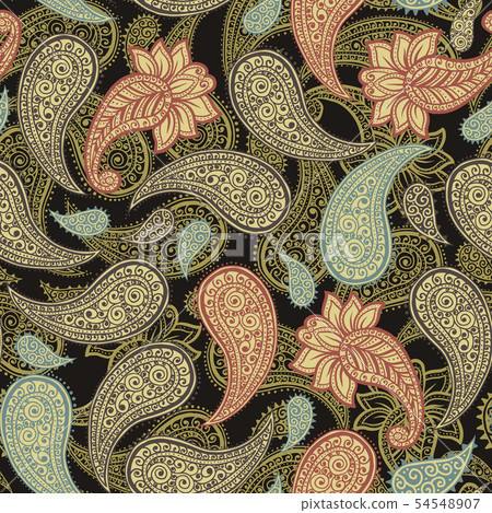 Classic Native Paisleys Seamless Pattern for wallpaper design 54548907