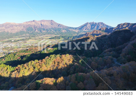 Aerial view from the sky of Takamori Pass Aerial view from the sky of Takamori Pass 54549083