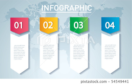 Arrow infographic template with 4 options - Stock Illustration ...