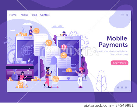 Online Mobile Money Transfer Landing Page Concept Online Mobile Money Transfer Landing Page Concept 54549991