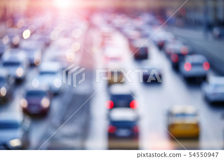 Roads ,cars with glowing lights 54550947