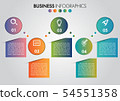 Business infographics circle 5 steps timeline 54551358