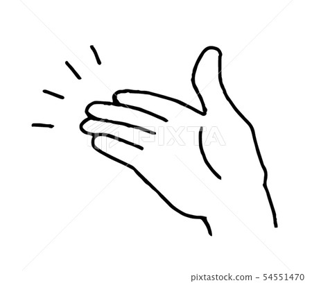 Hand that guides to the left (simple) 54551470